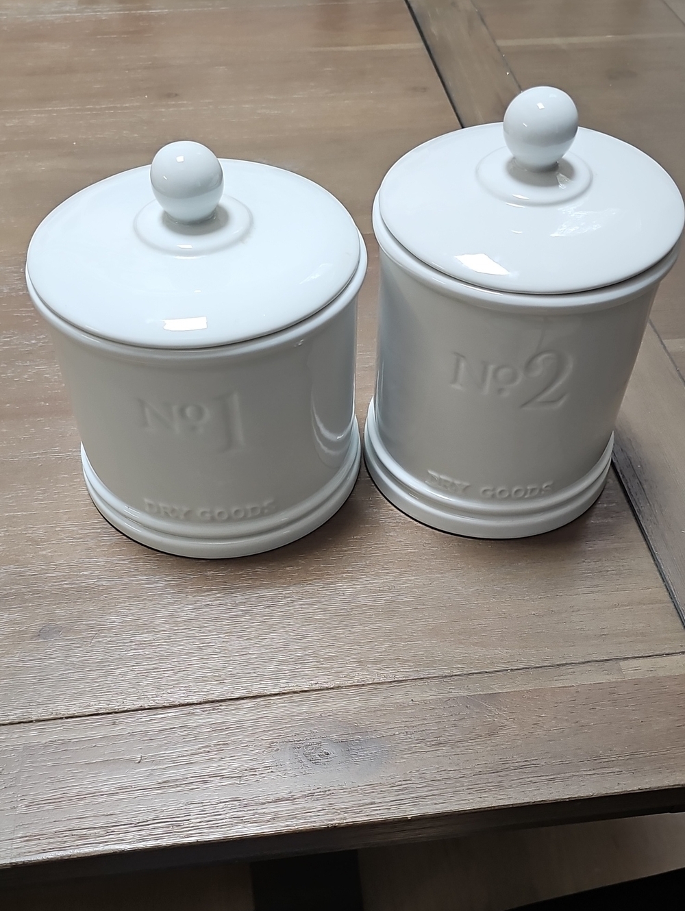 Fitz and Floyd Ceramic Canister Set No.1 & No.2